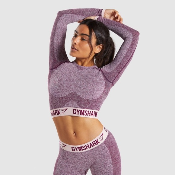 Gymshark Tops - NWT Gymshark Purple Flex Long Sleeve Crop Top